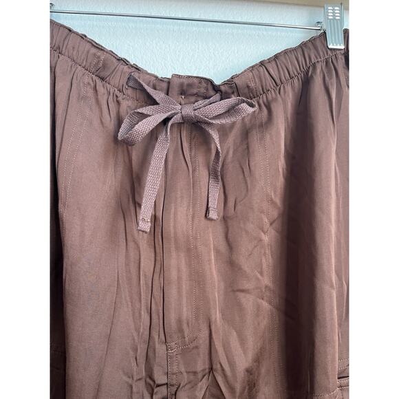 Victoria's Secret PINK Chocolate Kiss Brown Satin Parachute Trousers- XL - Picture 6 of 12